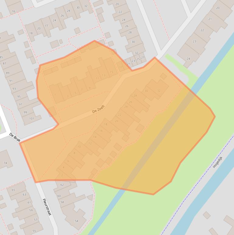 Kaart van postcodegebied 2421JK.