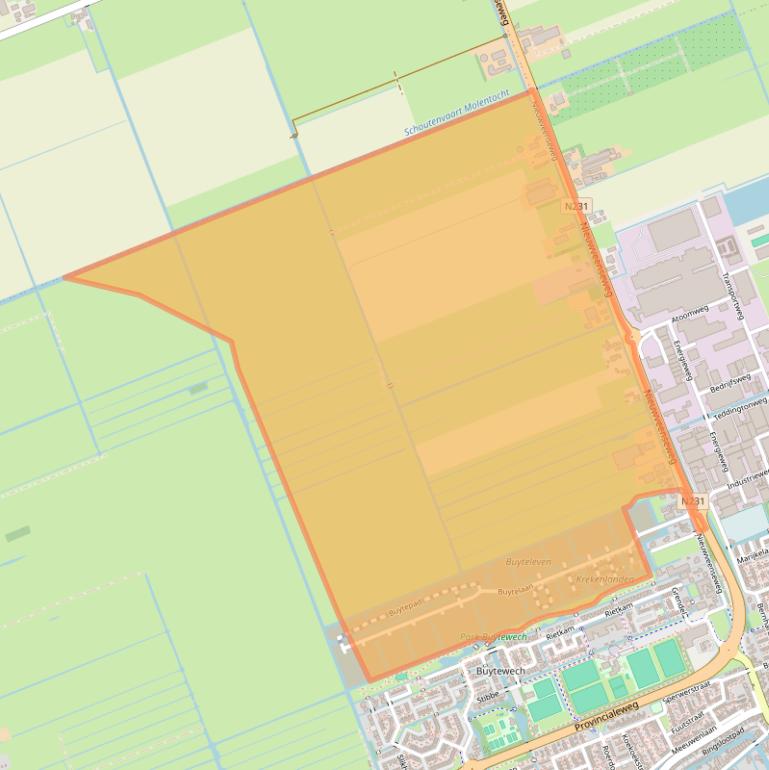 Kaart van postcodegebied 2421LB.