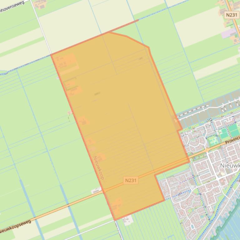 Kaart van postcodegebied 2421LG.