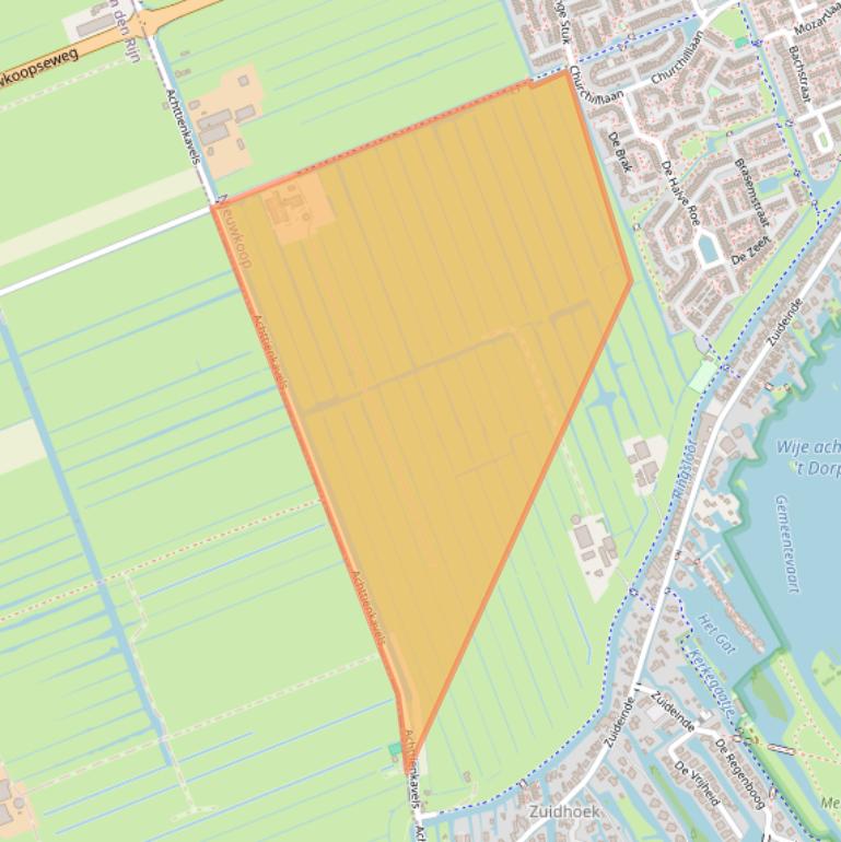 Kaart van postcodegebied 2421LH.