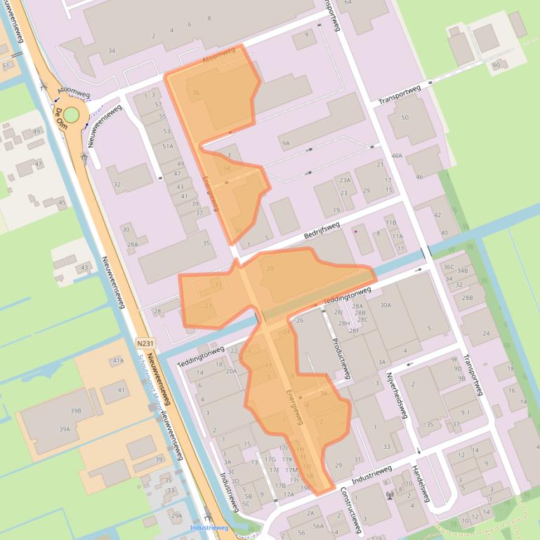 Kaart van postcodegebied 2421LM.