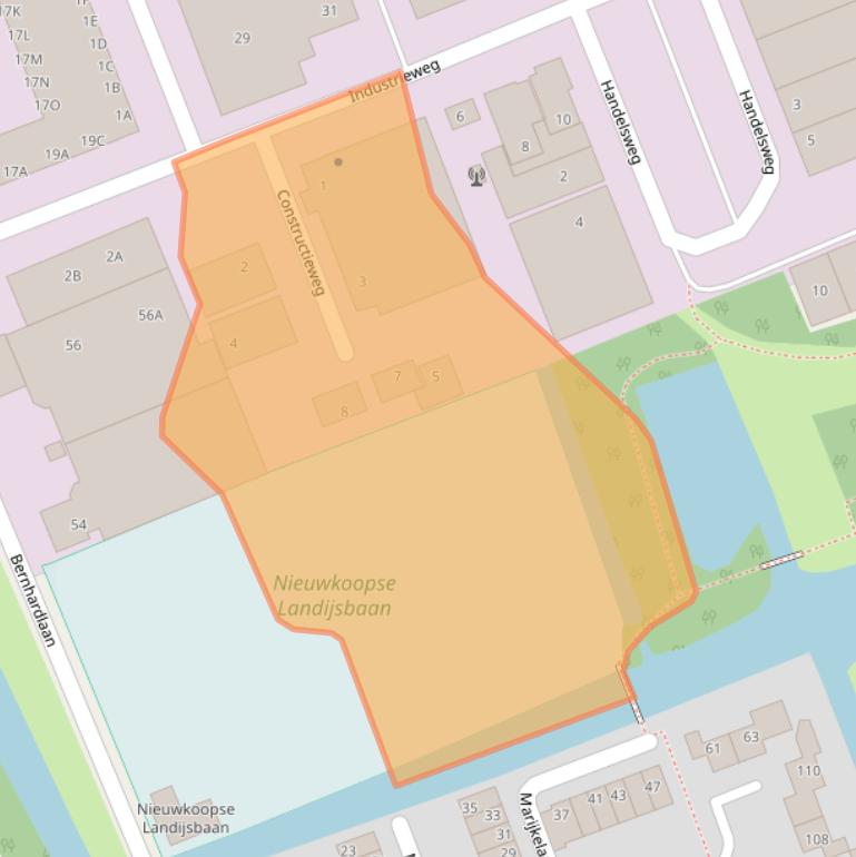 Kaart van postcodegebied 2421LN.