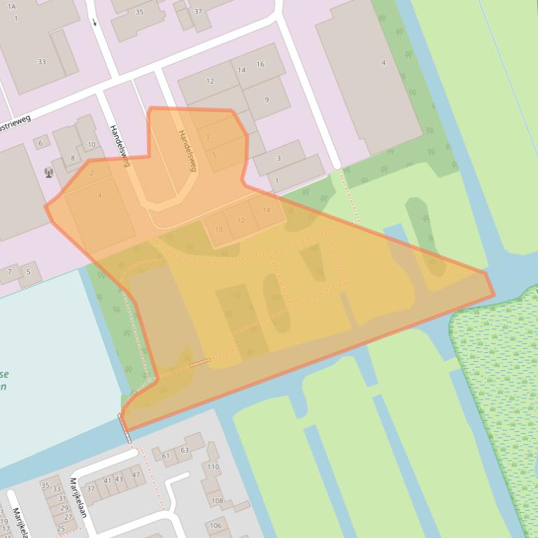 Kaart van postcodegebied 2421LP.