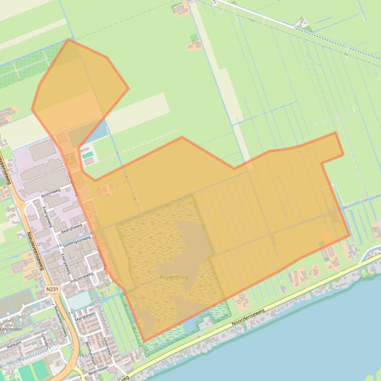 Kaart van postcodegebied 2421LS.