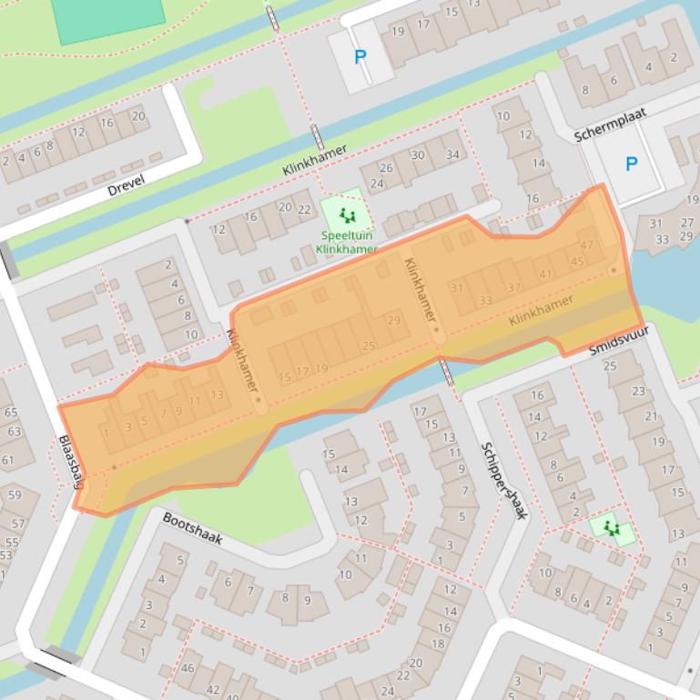 Kaart van postcodegebied 2421ML.