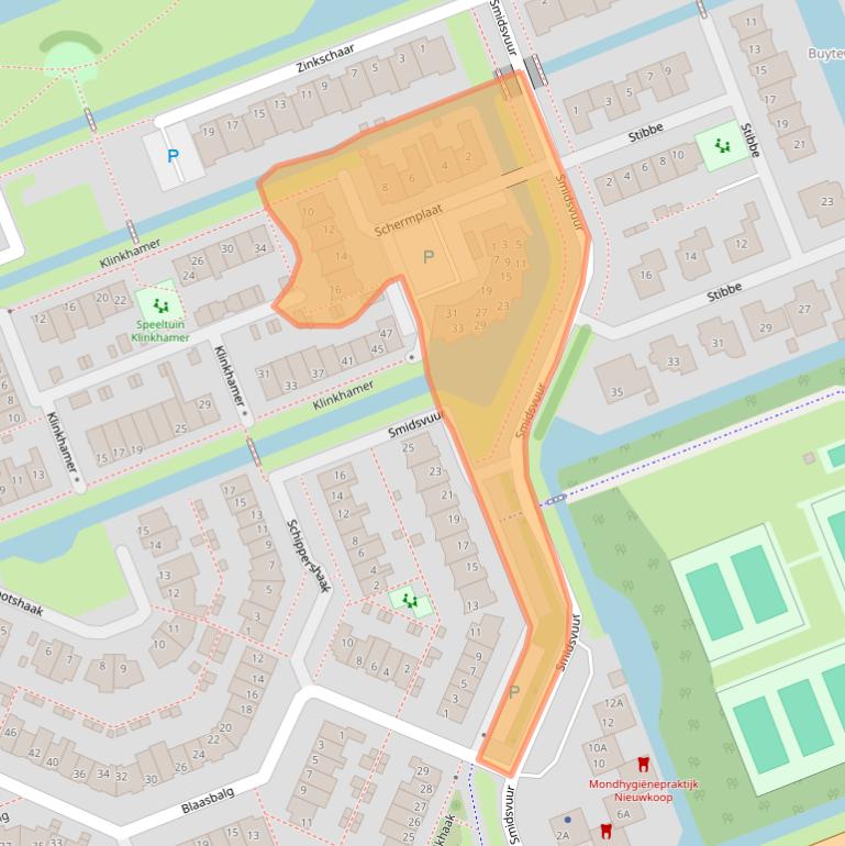 Kaart van postcodegebied 2421MN.