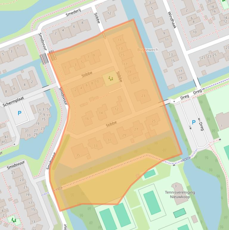 Kaart van postcodegebied 2421MR.