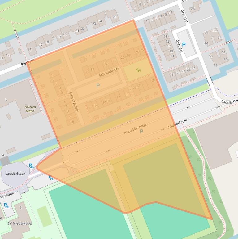 Kaart van postcodegebied 2421NR.