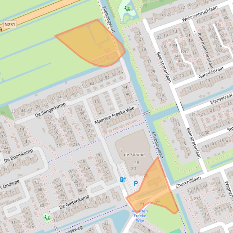 Kaart van postcodegebied 2421TA.