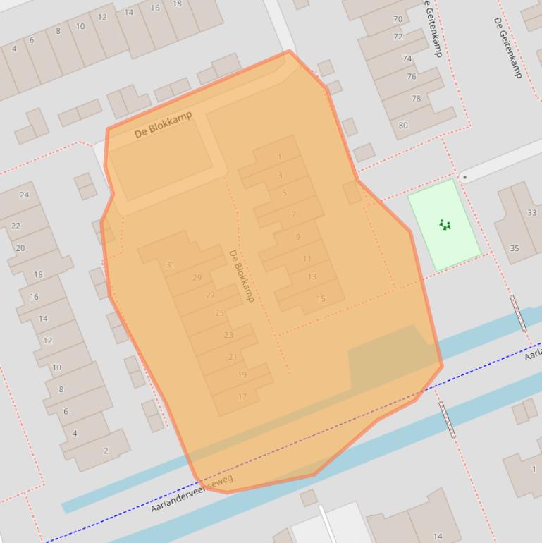 Kaart van postcodegebied 2421TC.