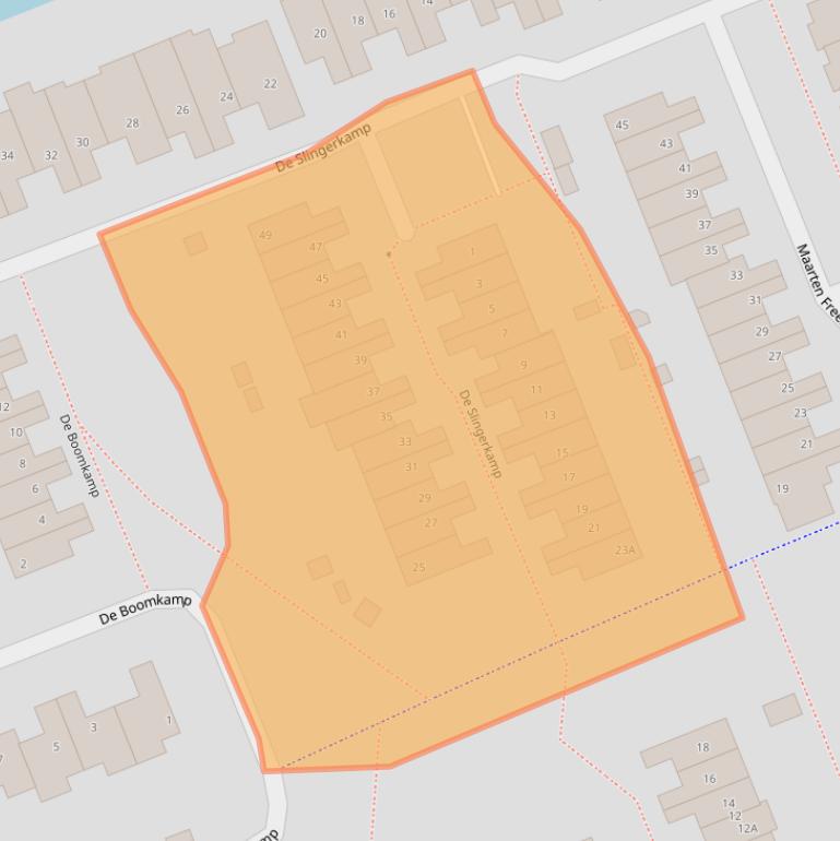 Kaart van postcodegebied 2421TG.