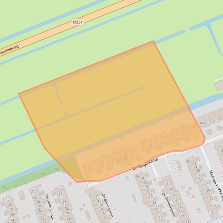 Kaart van postcodegebied 2421TH.