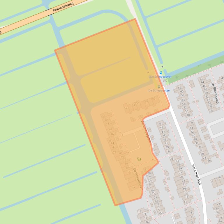 Kaart van postcodegebied 2421TK.