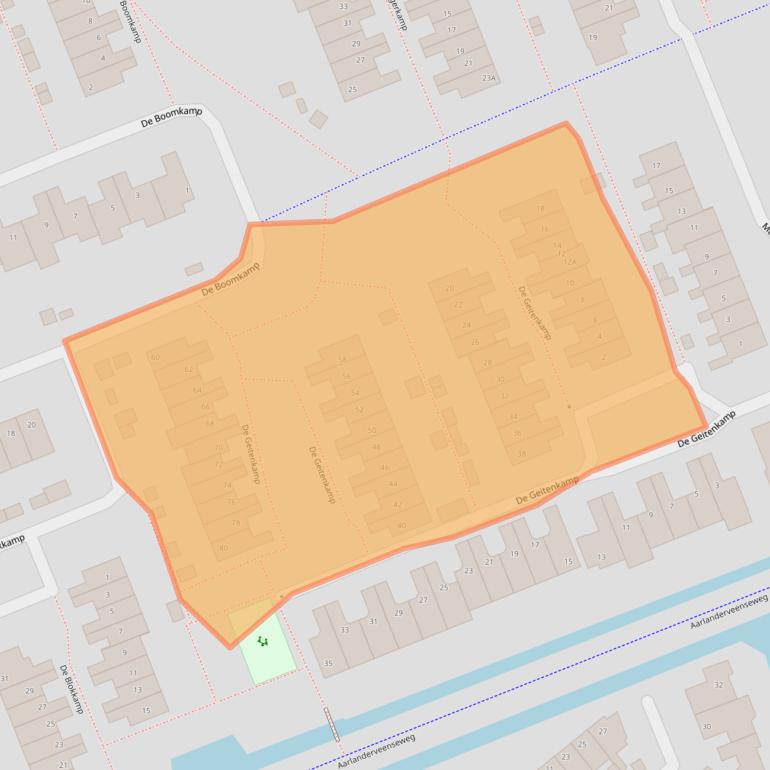 Kaart van postcodegebied 2421TN.