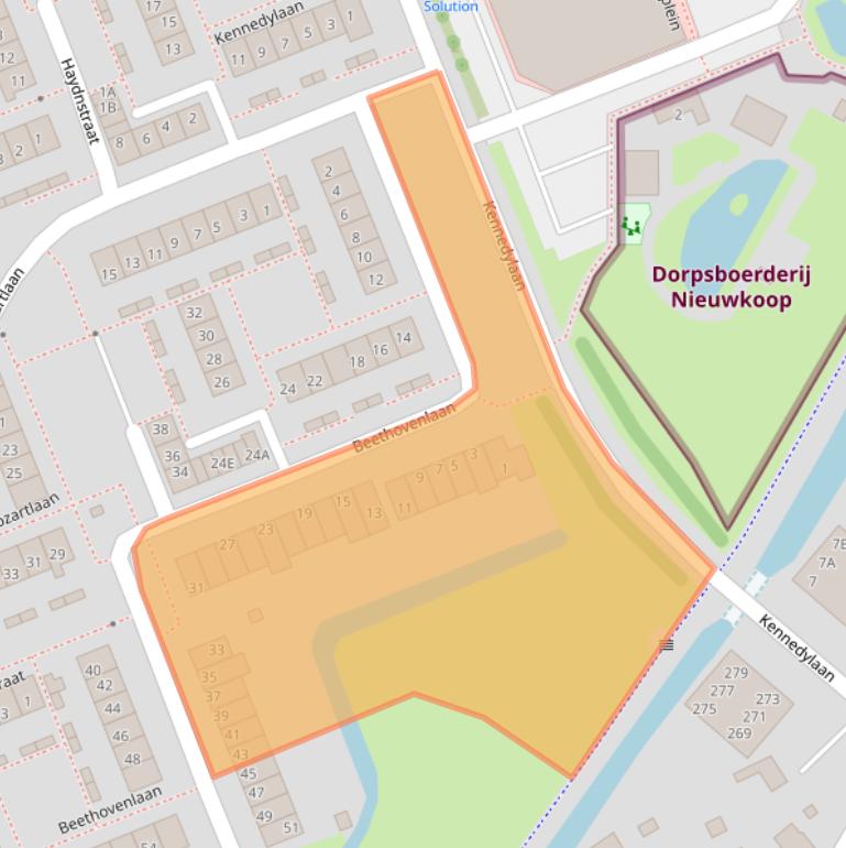 Kaart van postcodegebied 2421TV.