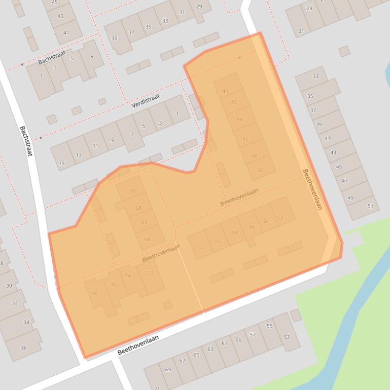 Kaart van postcodegebied 2421TZ.