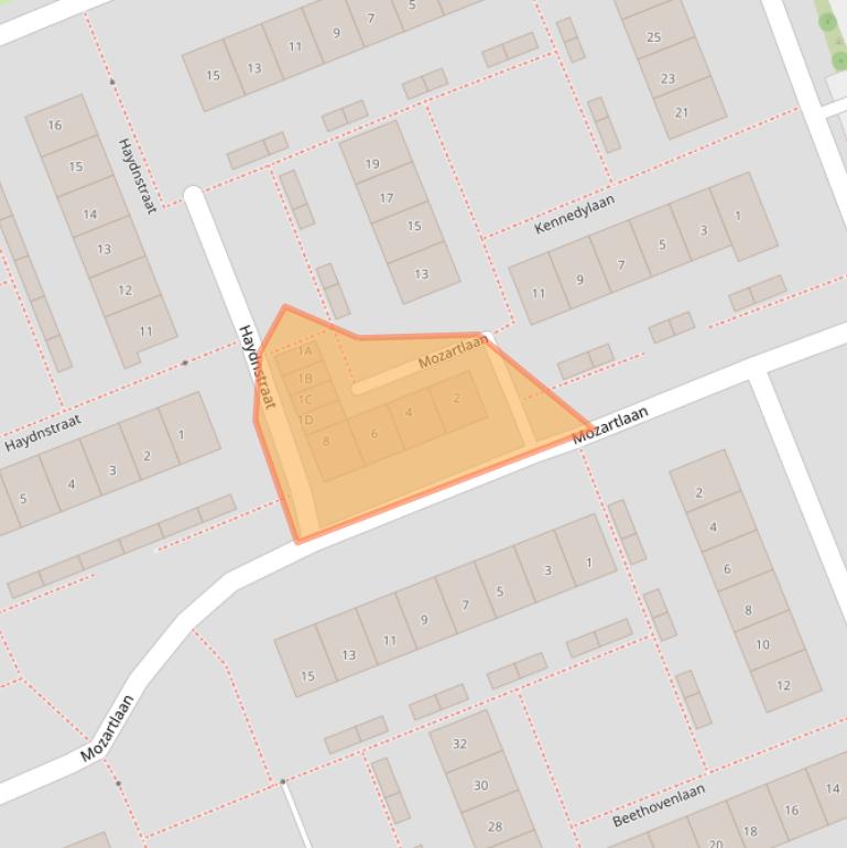 Kaart van postcodegebied 2421VD.