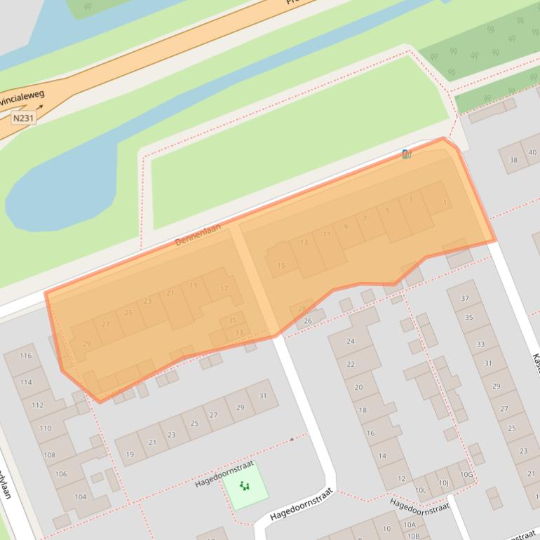 Kaart van postcodegebied 2421VE.