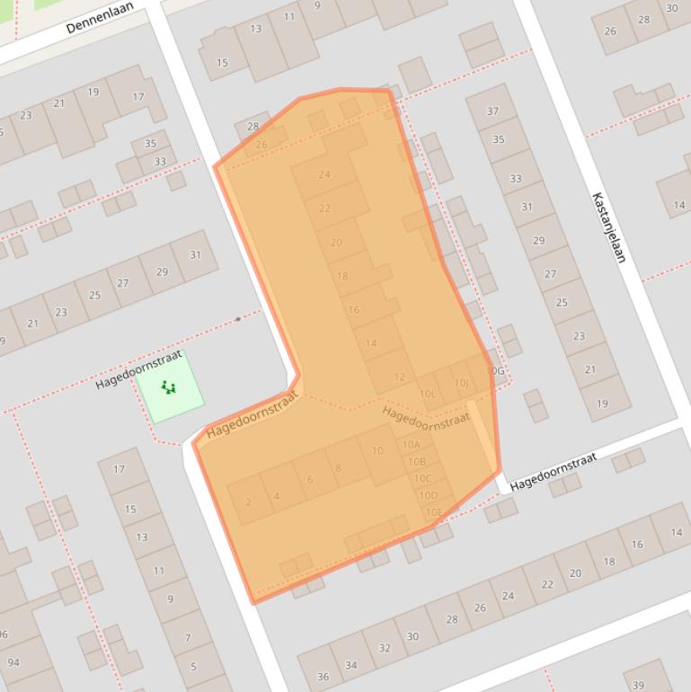 Kaart van postcodegebied 2421VH.