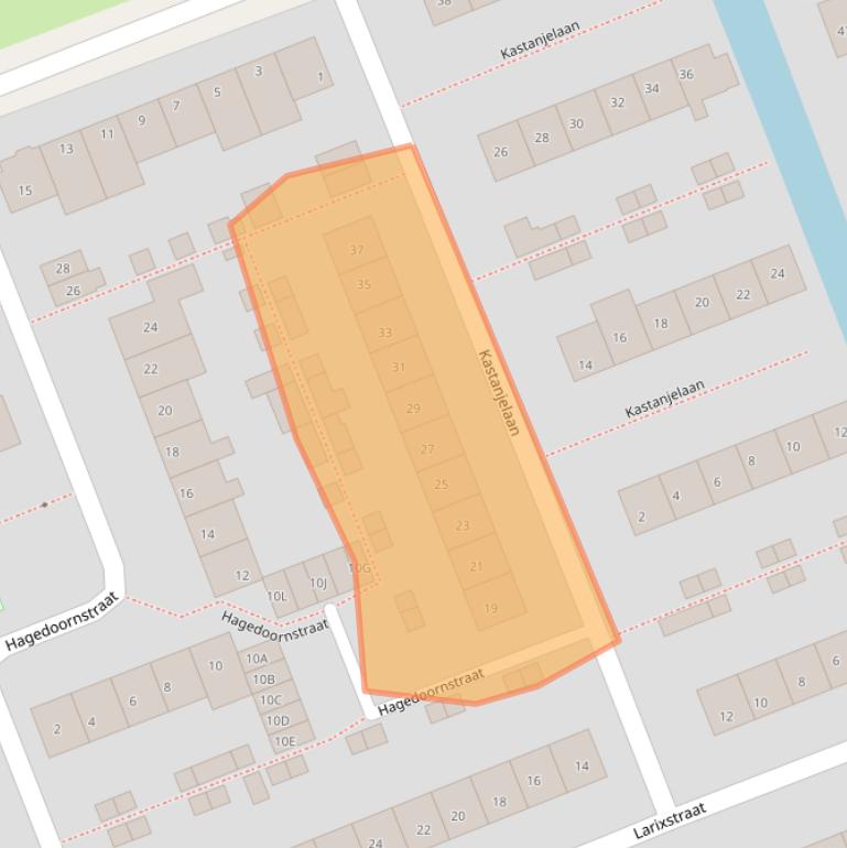 Kaart van postcodegebied 2421VJ.