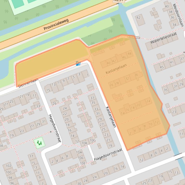 Kaart van postcodegebied 2421VK.