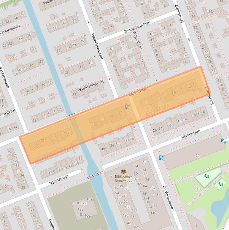 Kaart van postcodegebied 2421VL.