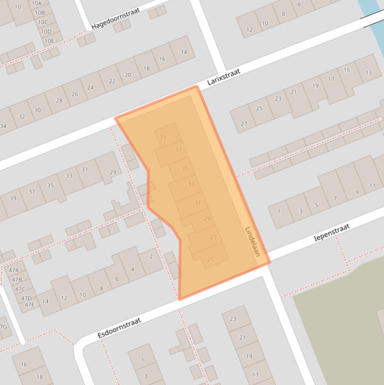 Kaart van postcodegebied 2421VS.