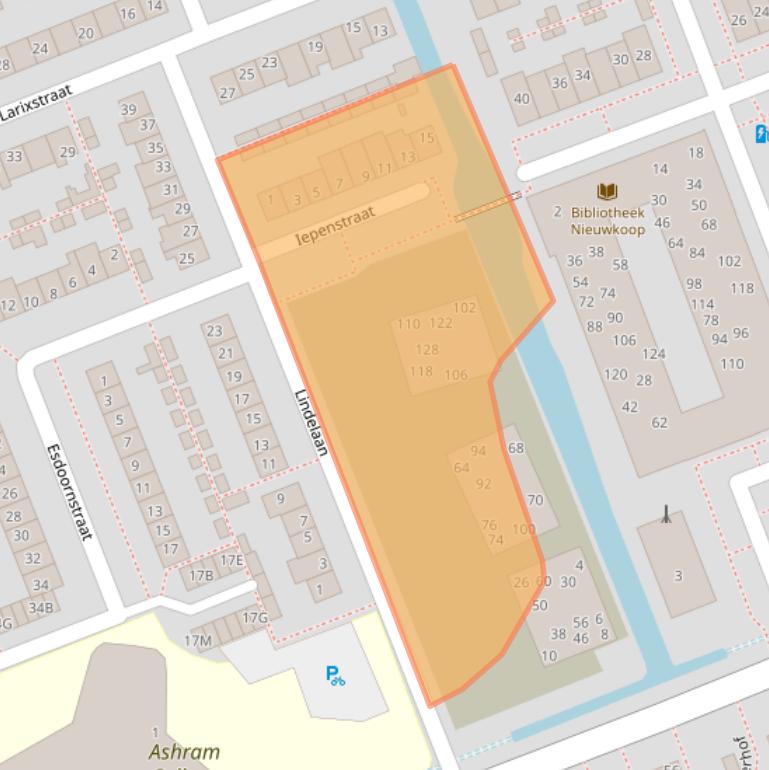 Kaart van postcodegebied 2421VW.