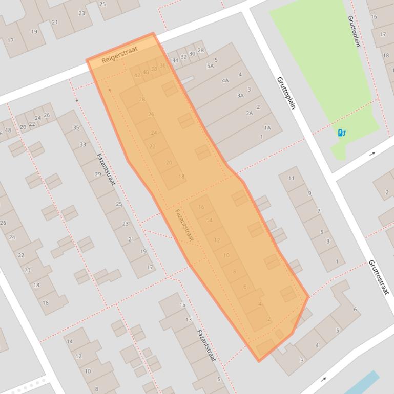 Kaart van postcodegebied 2421XL.