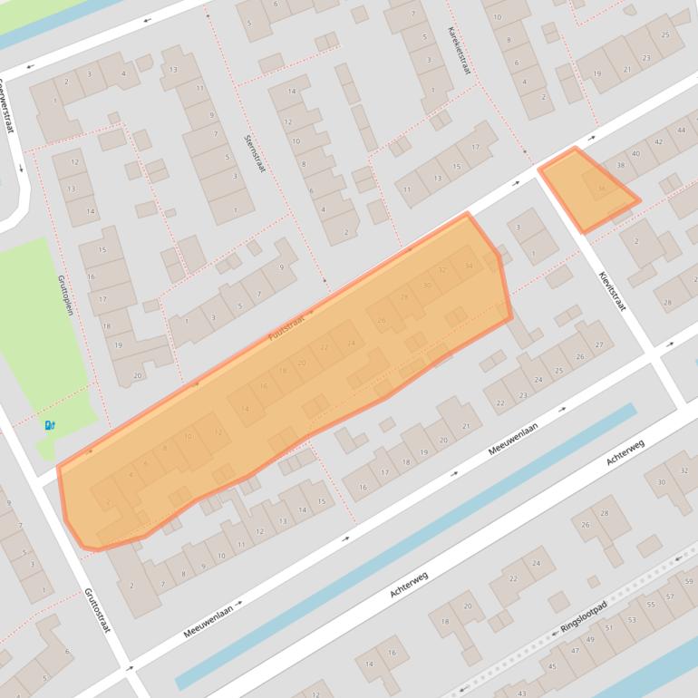 Kaart van postcodegebied 2421XS.