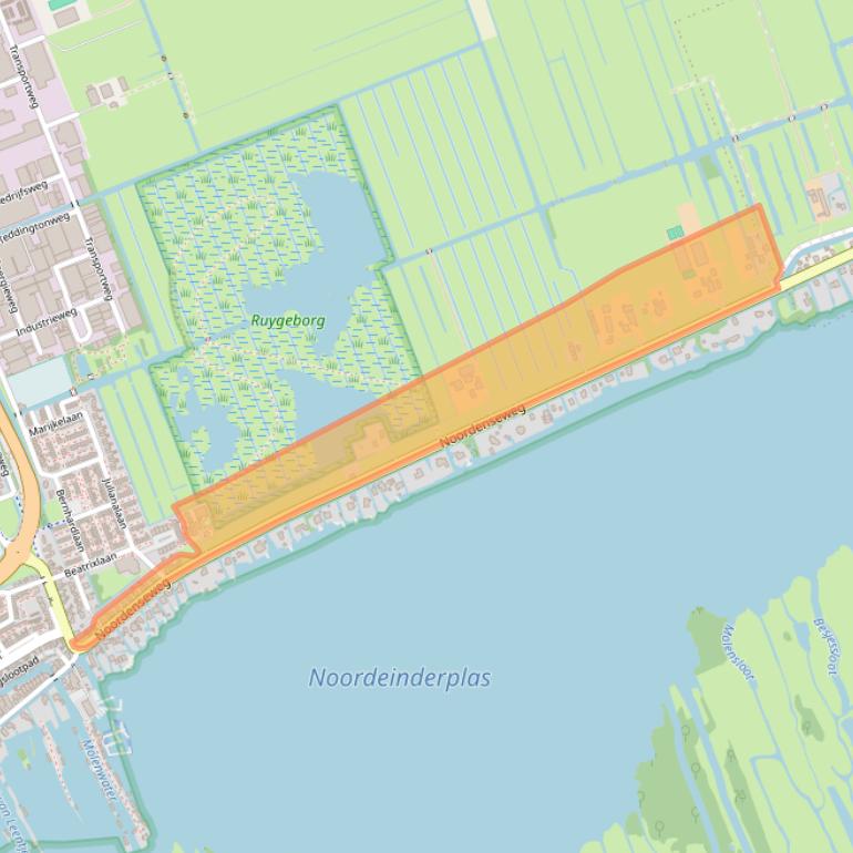 Kaart van postcodegebied 2421XW.