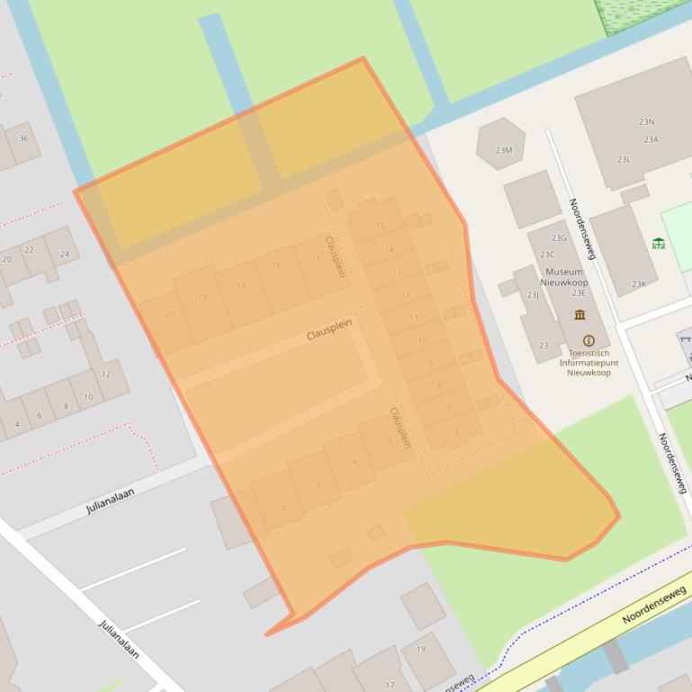 Kaart van postcodegebied 2421ZA.