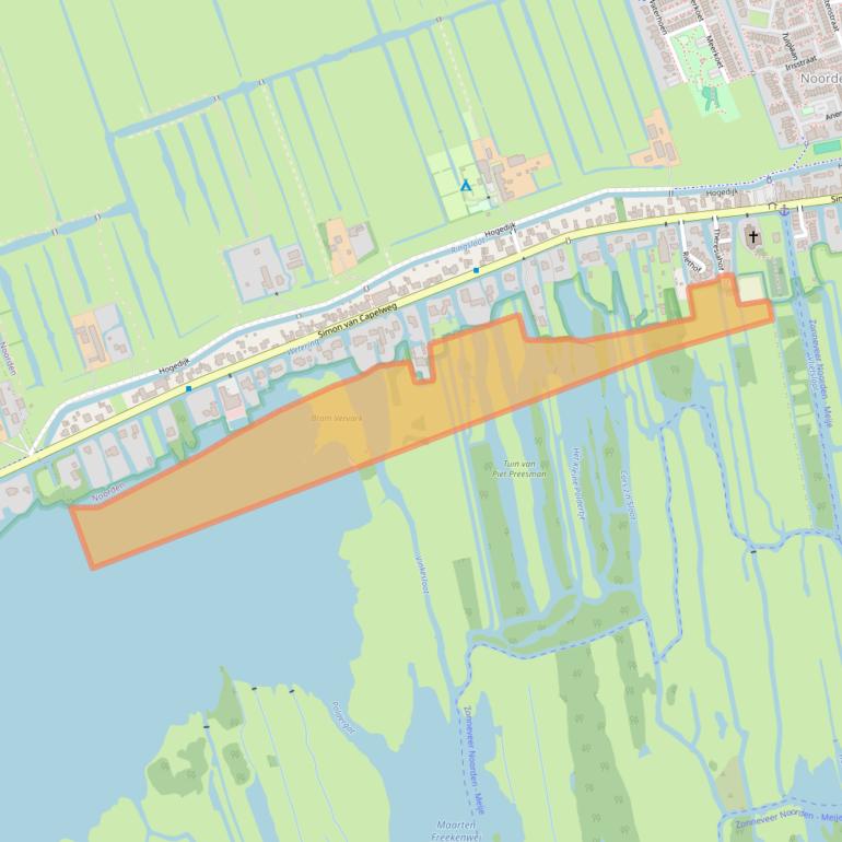 Kaart van postcodegebied 2421ZZ.