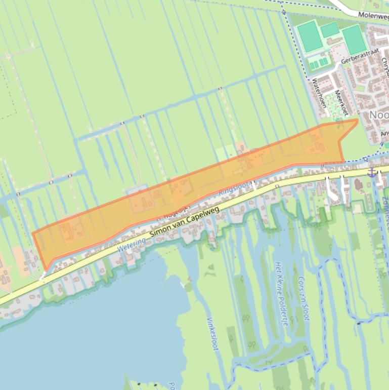 Kaart van postcodegebied 2431AA.