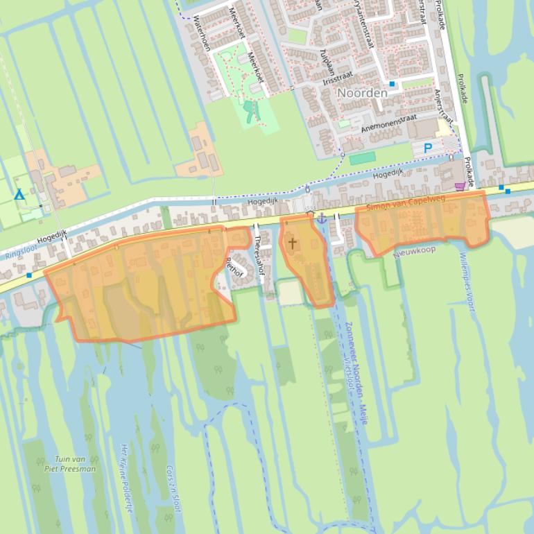 Kaart van postcodegebied 2431AH.