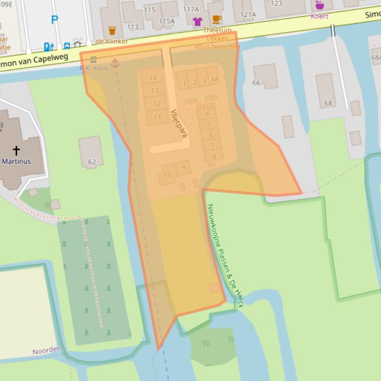 Kaart van postcodegebied 2431AJ.