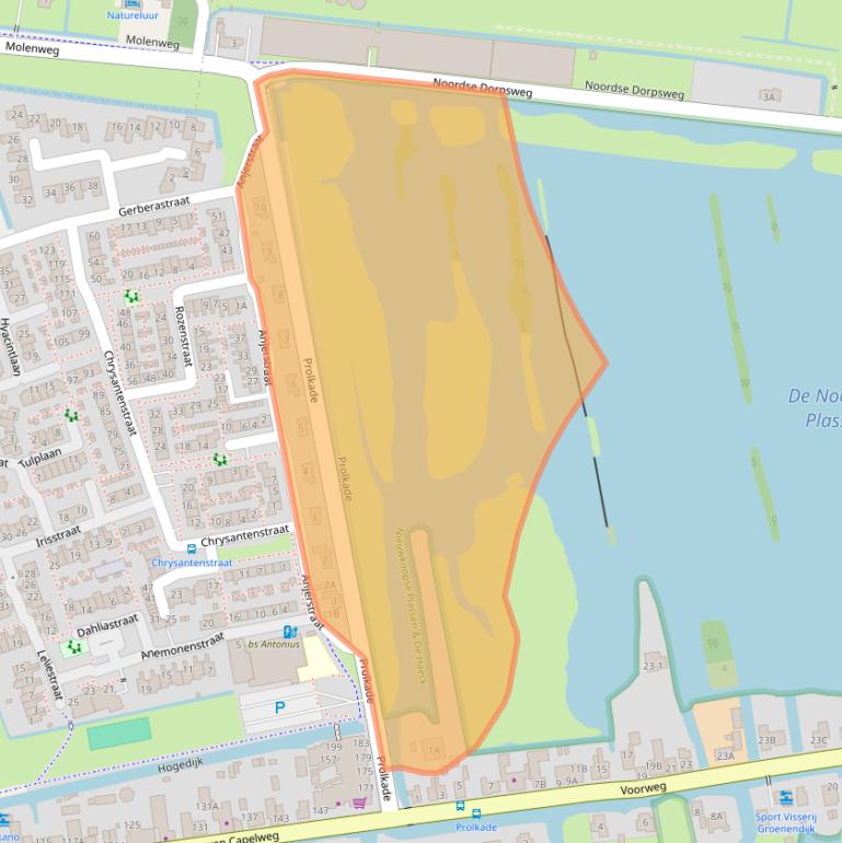 Kaart van postcodegebied 2431AK.