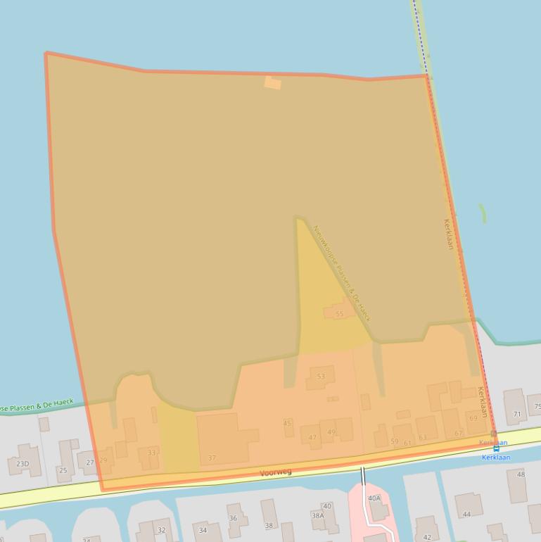 Kaart van postcodegebied 2431AM.