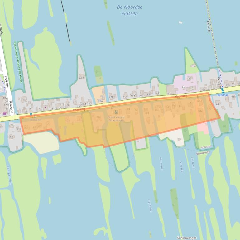 Kaart van postcodegebied 2431AP.