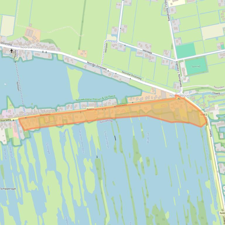 Kaart van postcodegebied 2431AR.