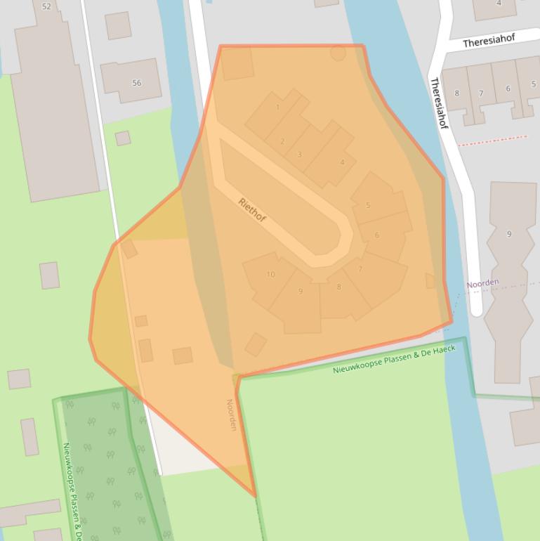 Kaart van postcodegebied 2431AZ.