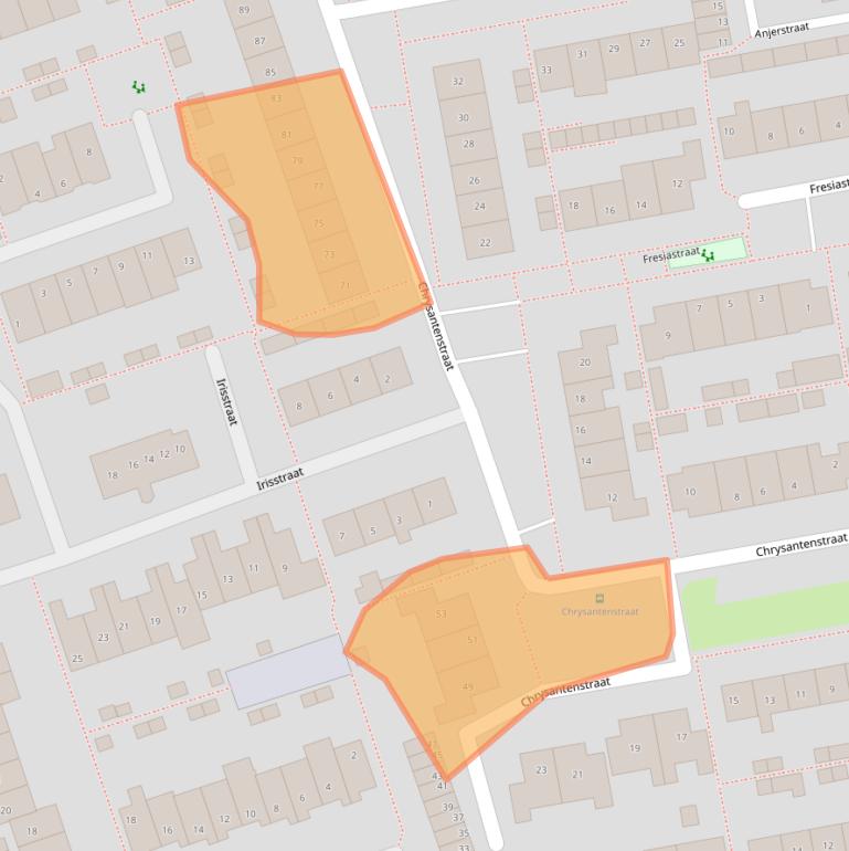 Kaart van postcodegebied 2431XH.