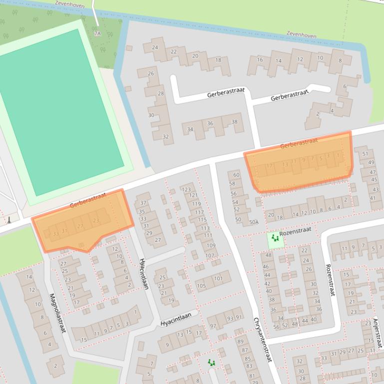 Kaart van postcodegebied 2431XM.