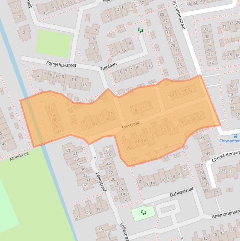 Kaart van postcodegebied 2431XV.