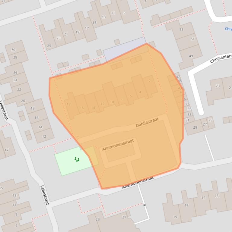 Kaart van postcodegebied 2431XW.