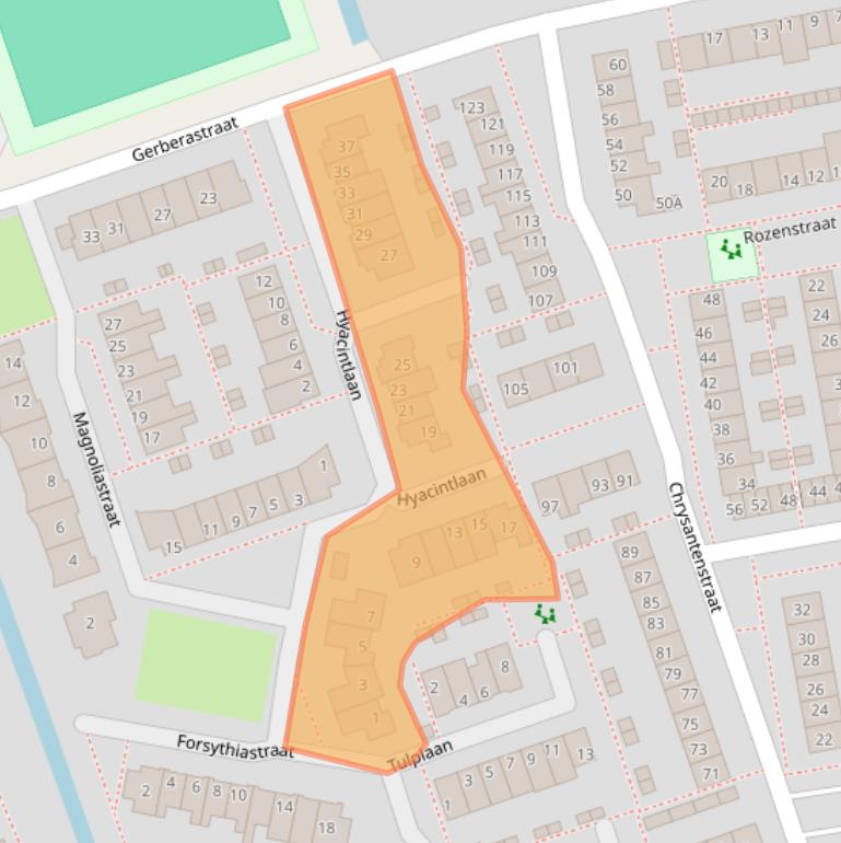 Kaart van postcodegebied 2431ZD.