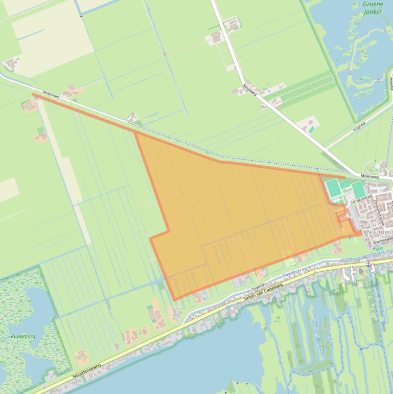 Kaart van postcodegebied 2431ZH.