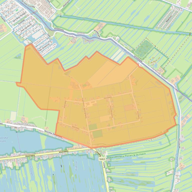 Kaart van postcodegebied 2432.