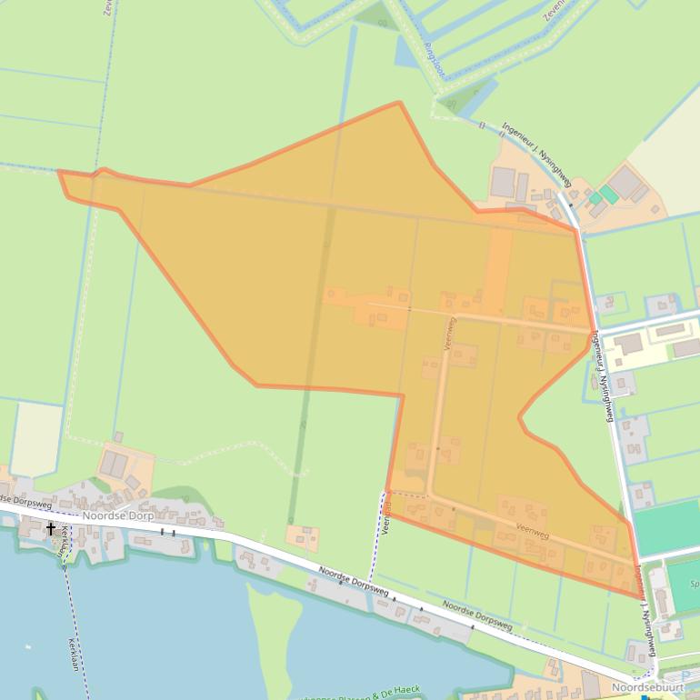 Kaart van postcodegebied 2432CA.