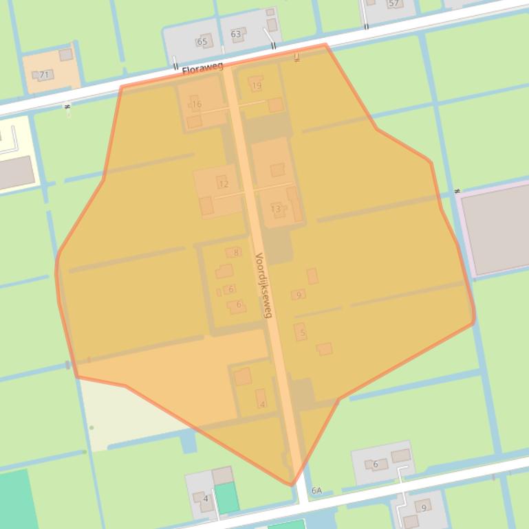 Kaart van postcodegebied 2432CC.